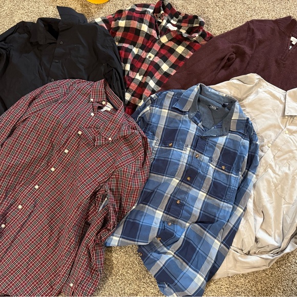 EUC LOT Croft & Barrow Men's Casual Button Down Shirts LT large tall sweat - Picture 1 of 6